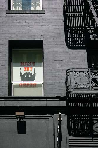 united states Fear The Beard signboard brick